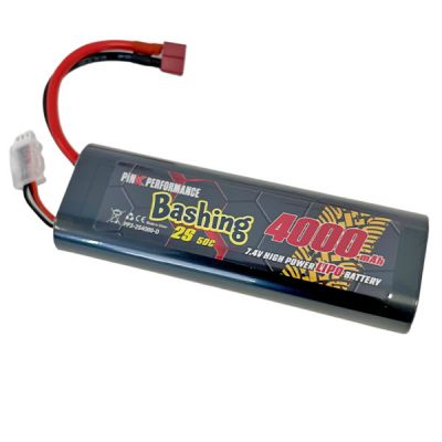 Pink Performance : Accu Bashing Lipo 7.4v (2S) 4000Mah (Deans Plug)