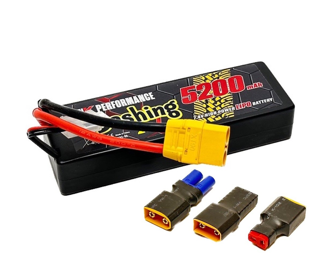 Pink Performance : Accu Bashing Lipo 7.4V (2S) 5200Mah 50c (Multi Plug)