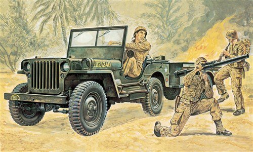 Italeri : Jeep Willys MB avec Rermorque