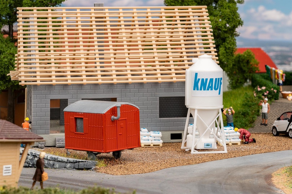 Faller : Silo à Platre et camion de chantier