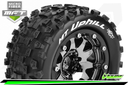 Louise RC : Pneu MT Uphill MFT sur Jante Chrome Noir Bead-Lock  (2.8) - HEX 12mm - Offset 1/2 │ 4WD [Front/Rear]