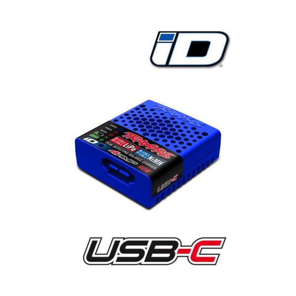 Traxxas : Chargeur EZ-Peak USB-C 40W NiMH/LiPo ID System