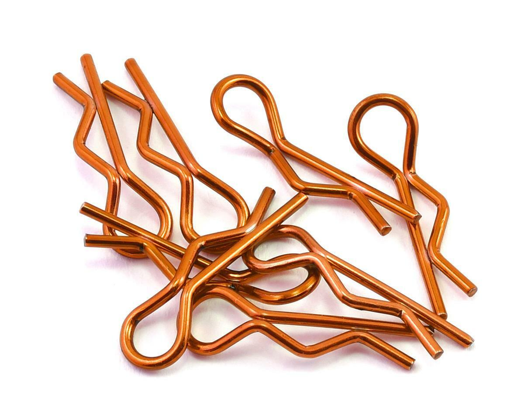 Bittydesign : Clips Carrosserie 1/10 - Orange (8pcs)