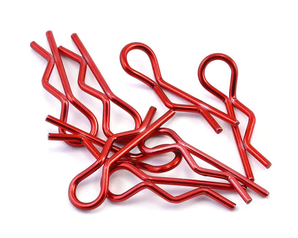 Bittydesign : Clips Carrosserie 1/10 - Rouge (8pcs)