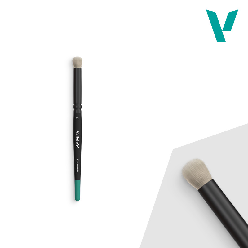 Vallejo : Pinceau pour Dry Brush Naturel Medium │ Dry Brush