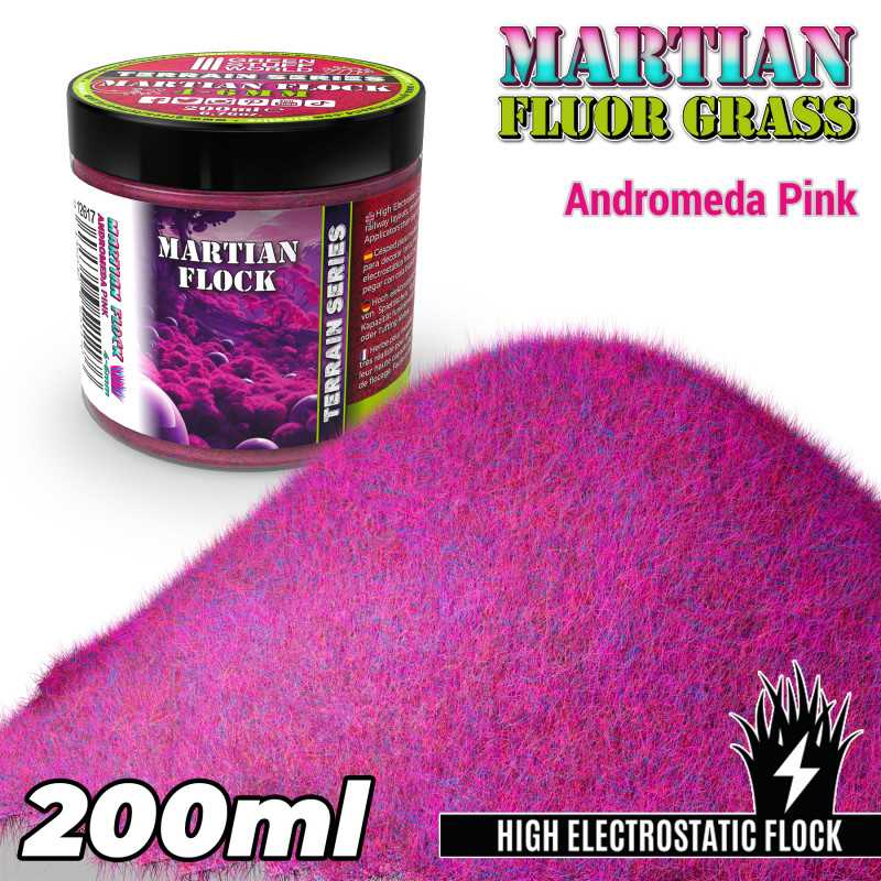 Green Stuff : Flocage Andromeda Pink (200ml) │ 4-6mm Martian Flock - Terrain Series