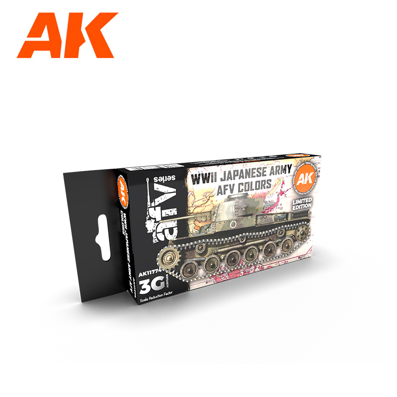 AK : WWII Japanese Army AFV Colors - Limited Edition │ 3rd Generation Acrylics - AFV Series