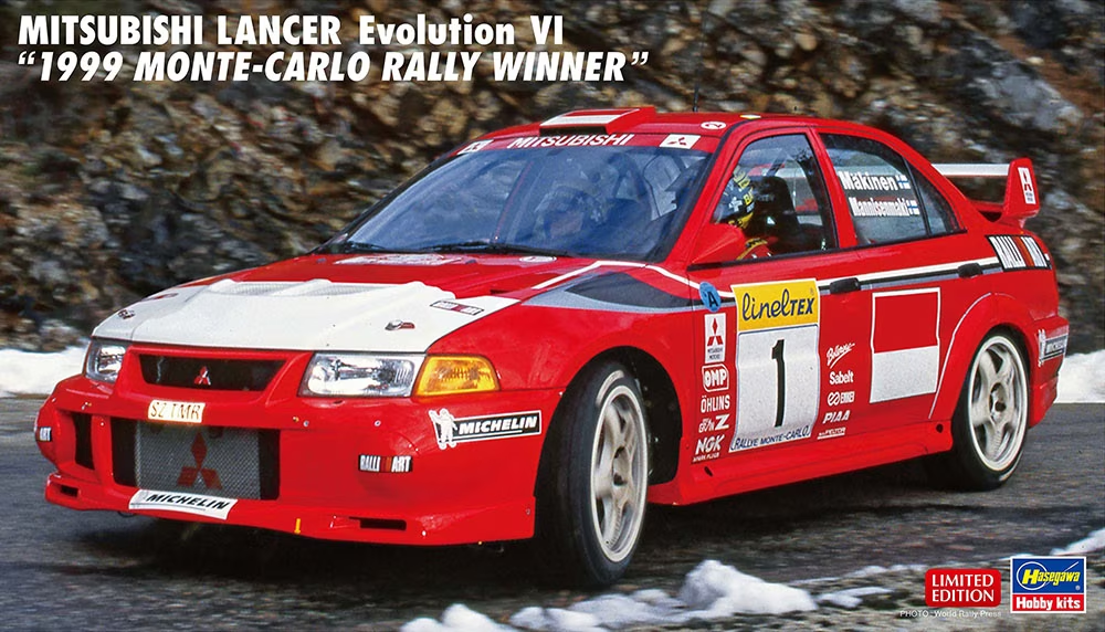 Hasegawa : Mitsubishi Lancer Evolution VI │ 1999 Monte-Carlo Rally winner