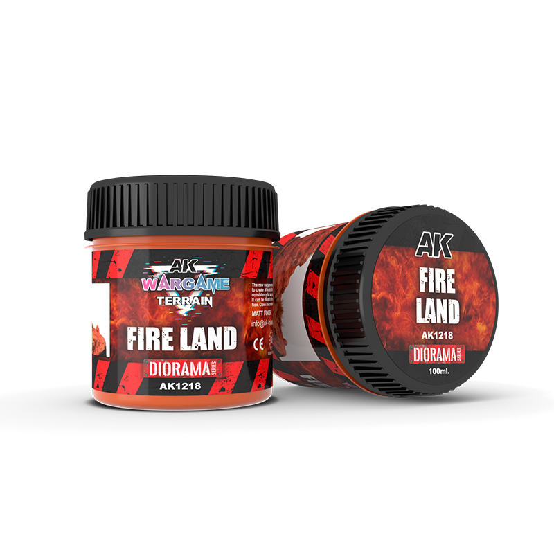 Ak : Fire Land (100ml) │ Wargame Terrain - Diorama Series