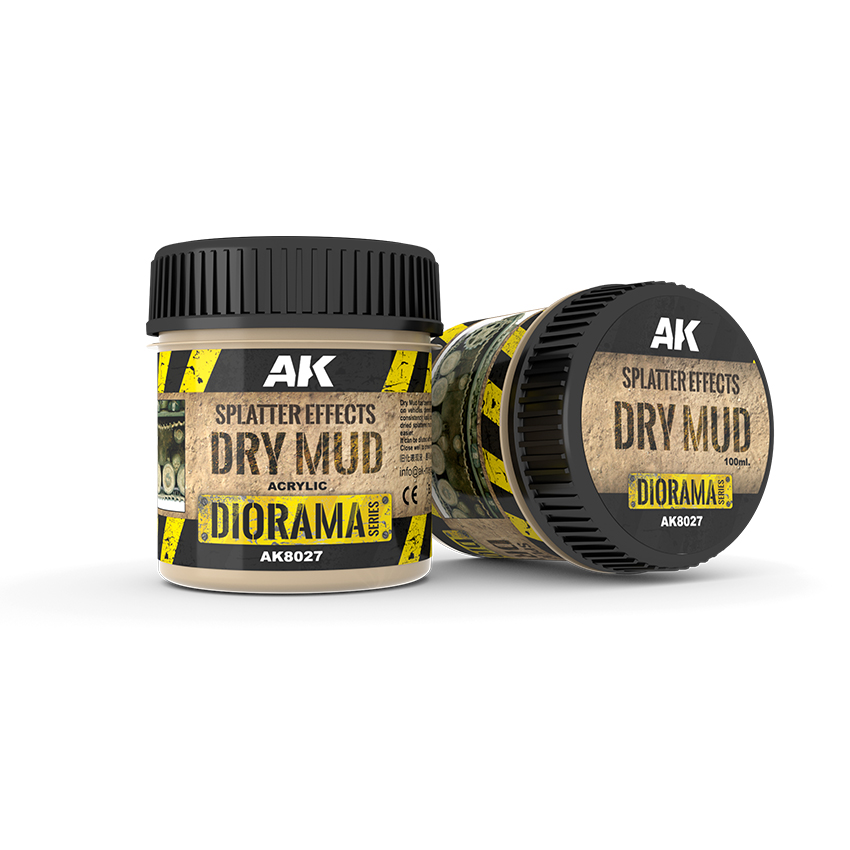 AK : Splatter effects Dry Mud (100ml) │ Diorama Series