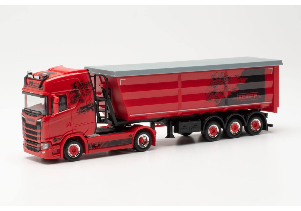 Herpa : Scania CS20 HD Stahlrundmulden-Sattelzug Markus Mangel (Rheinland-Pfalz/Marienhausen)