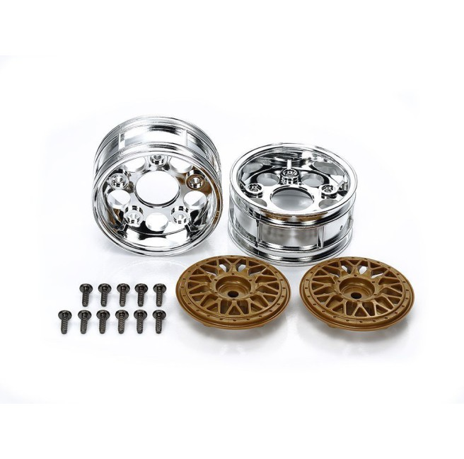 Tamiya : Jantes BBS Chrome/Or 26mm (2pcs) 