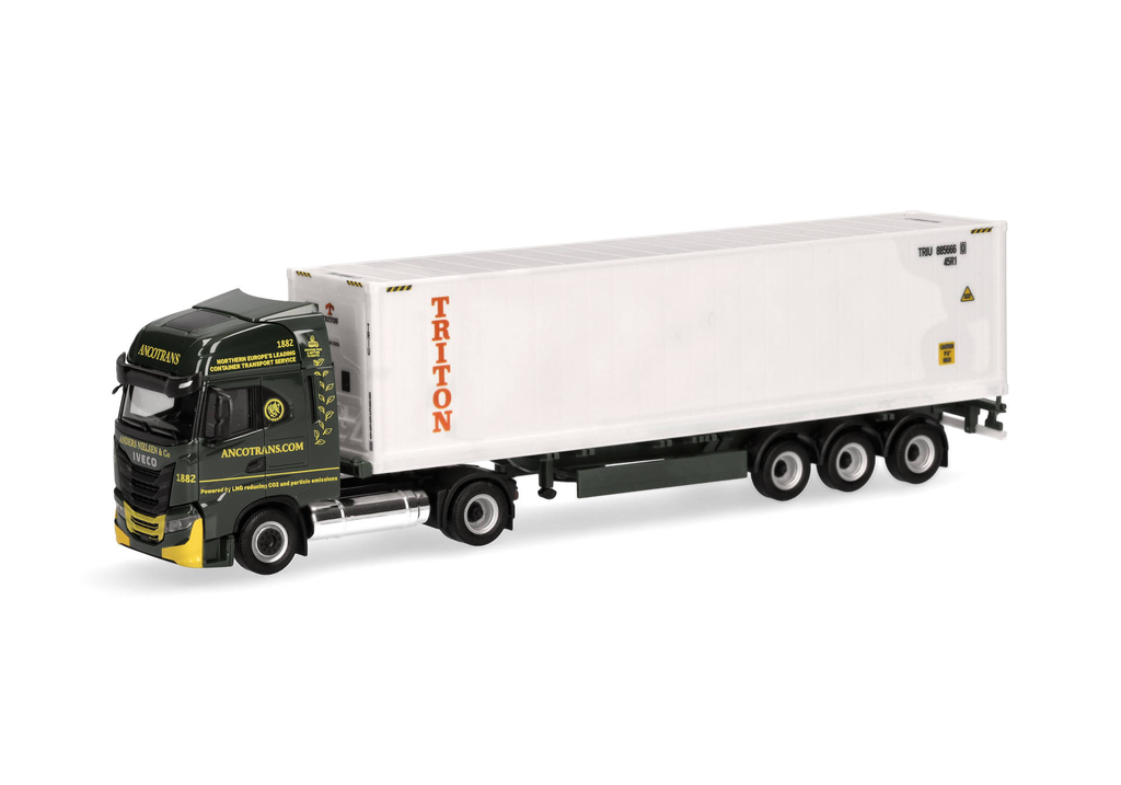 Herpa Iveco S-Way Avec Container (Ancotrans - Triton)