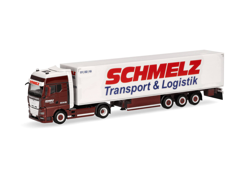 Herpa : Man TGX GX Avec Semi-remorque fourgon (Schmelz Kassel)