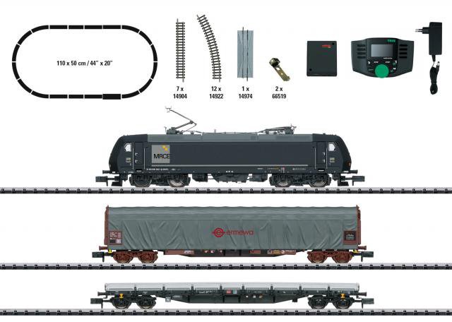 Minitrix : Boite depart digitale br 185 mrce et wagons