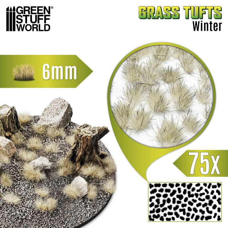 Green Stuff : Grass TUFTs XXL 6mm - WINTER