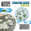 Green Stuff : Frosted Snow 6mm - Green (75pcs)