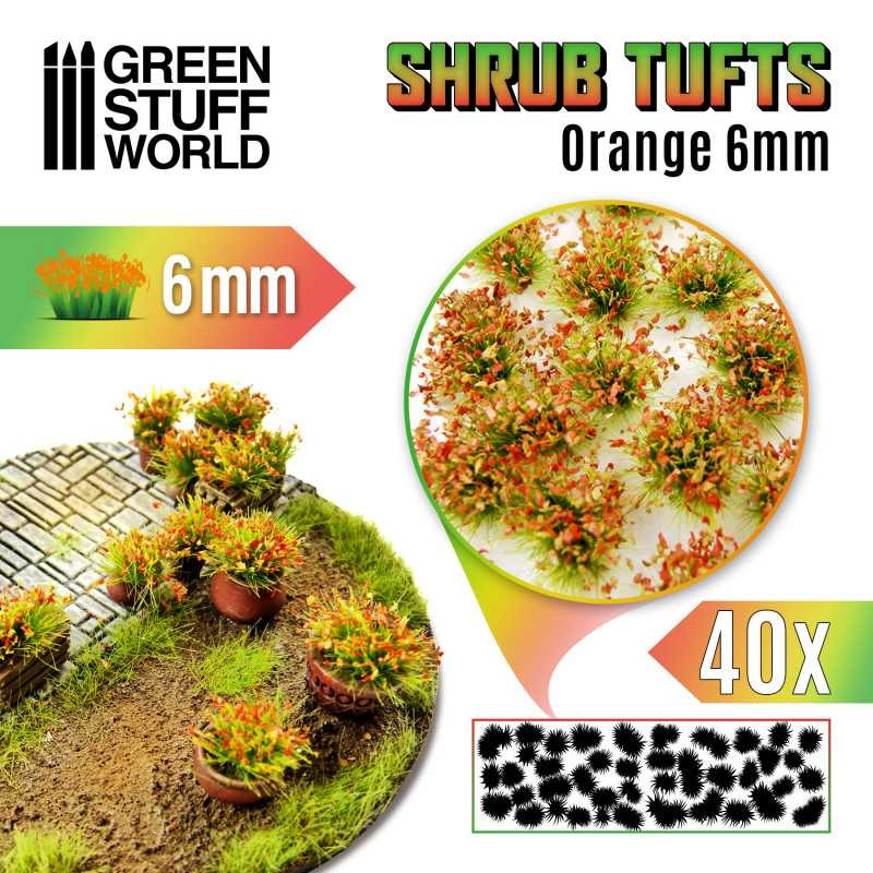 Green Stuff : Shrub Tufts 6mm - Orange