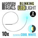 Green Stuff : Feux clinotants LED - Blanc froid - 2mm