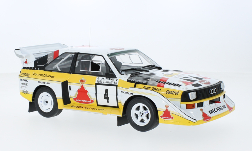 Ixo Models : Audi Sport quattro S1 E2 │ No.4 Rallye WM, 1000 Lakes Rally 1985 - S.Blomqvist/B.Cederberg