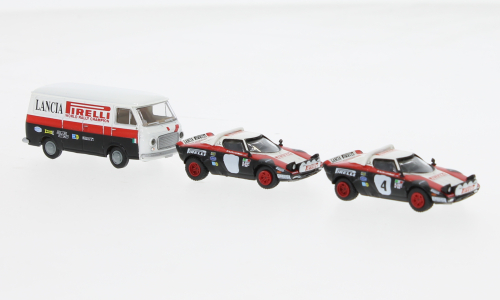 Brekina : Set Lancia Stratos HF et Fiat 238 fourgon│ Lancia Rally Team - 1974