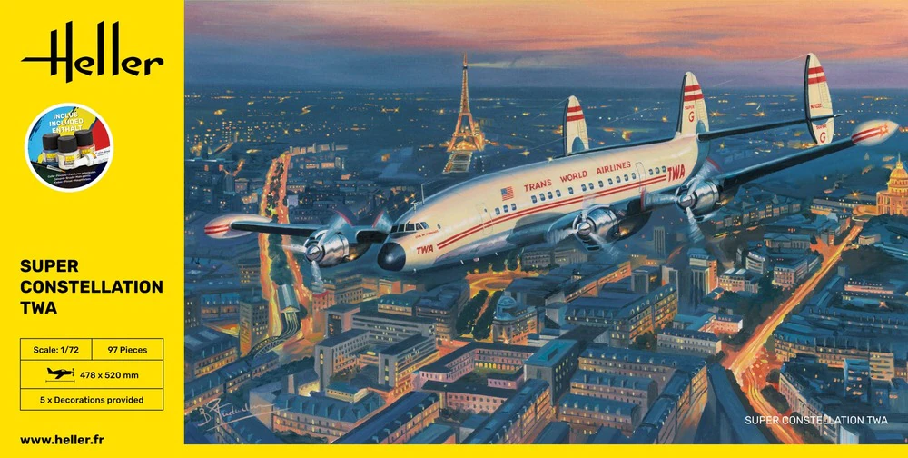 Heller : Super Constellation TWA │Starter Kit