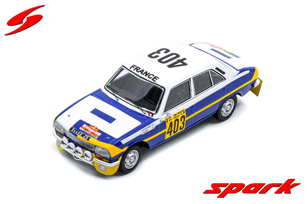 Spark model : Peugeot 504 No.403 Winner Codasur Rallye 1979 J. Guichet - J. Todt