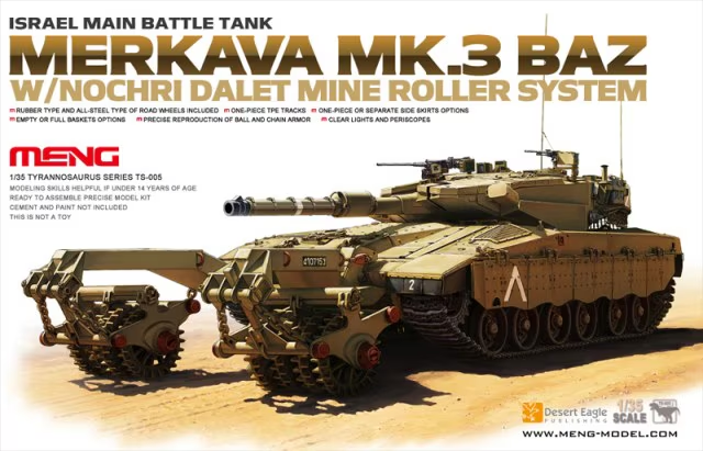 Meng : Israel Main Battle Tank Merkava Mk.3 BAZ │ w/Nochri Dalet Mine Roller System