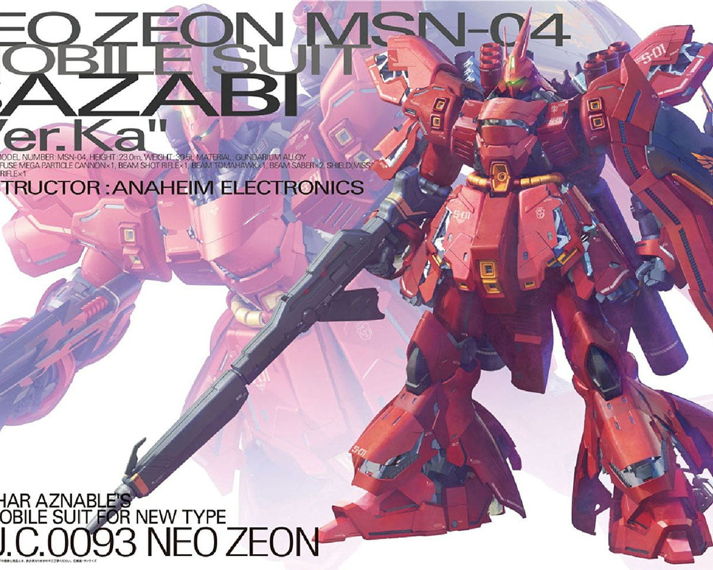 Bandai : MG - Neo Zeon MSN-04 Mobile Suit Sazabi "Ver.Ka" │ Gundam Ver.Ka