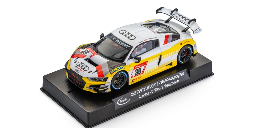 Slot.it : Audi R8 GT3 LMS EVO II n°39 24h Nurburgring 2023 Haase-Mies-Niederhauser