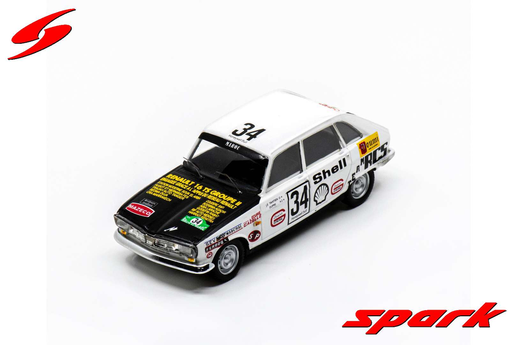 Spark model : Renault 16 TS No.34 Rallye du Maroc 1972 Le Tahitien - Dupré