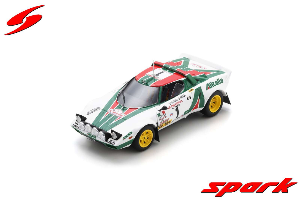 Spark model : Lancia Stratos HF No.1 Winner Tour de Corse - Rallye de France 1976 S. Munari - S. Maiga