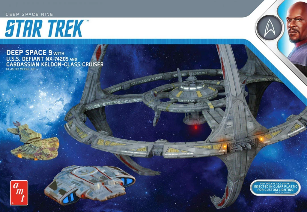 AMT : Star Trek Deep Space Nine │Clear Edition with U.S.S. Defiant NX-74205 and Cardassian Keldon-Class Cruiser