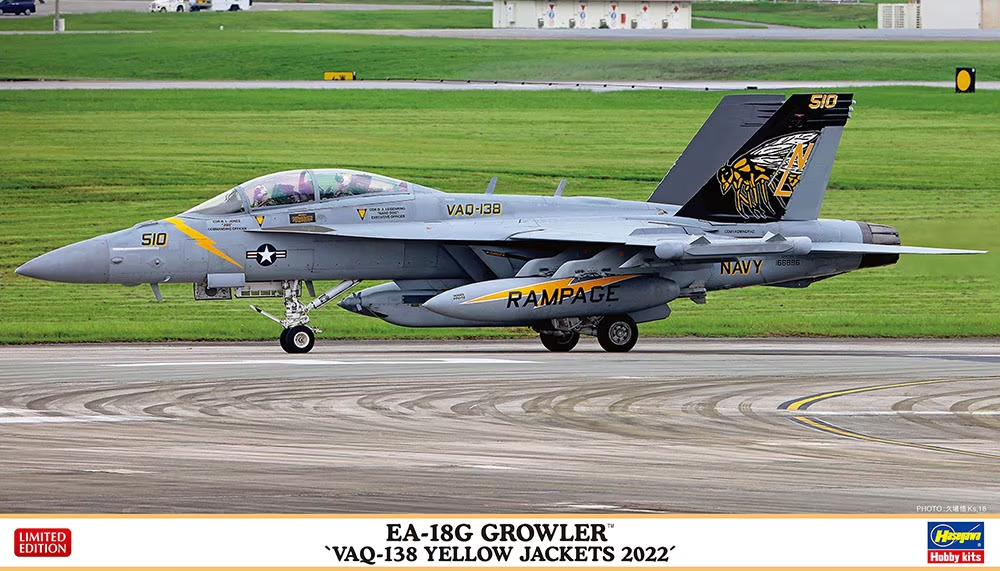 Hasegawa : EA-18G Growler `VAQ-138 Yellow Jackets 2022´ │ Limited Edition