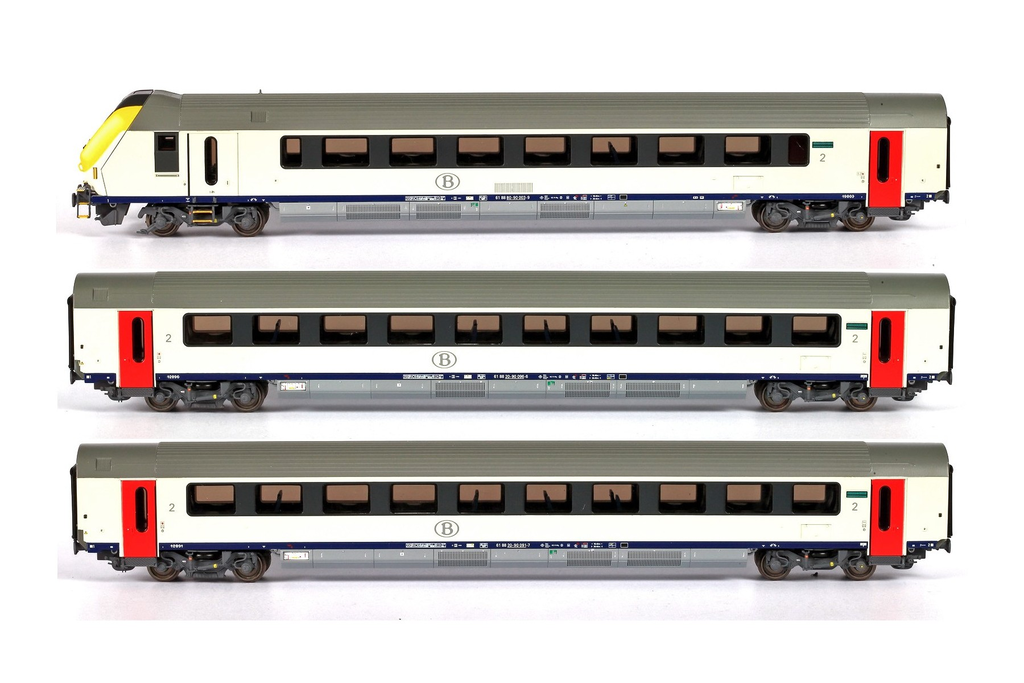 LSmodels : Coffret I11 Pilote-2 voitures 2° classe SNCB-NMBS