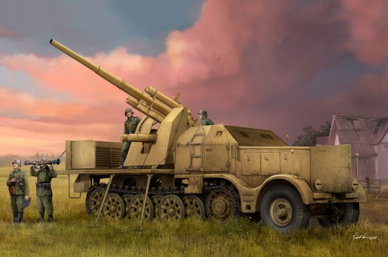 Trumpeter : Schwerer Zugkraftwagen 18 t
with 8.8 cm Flak