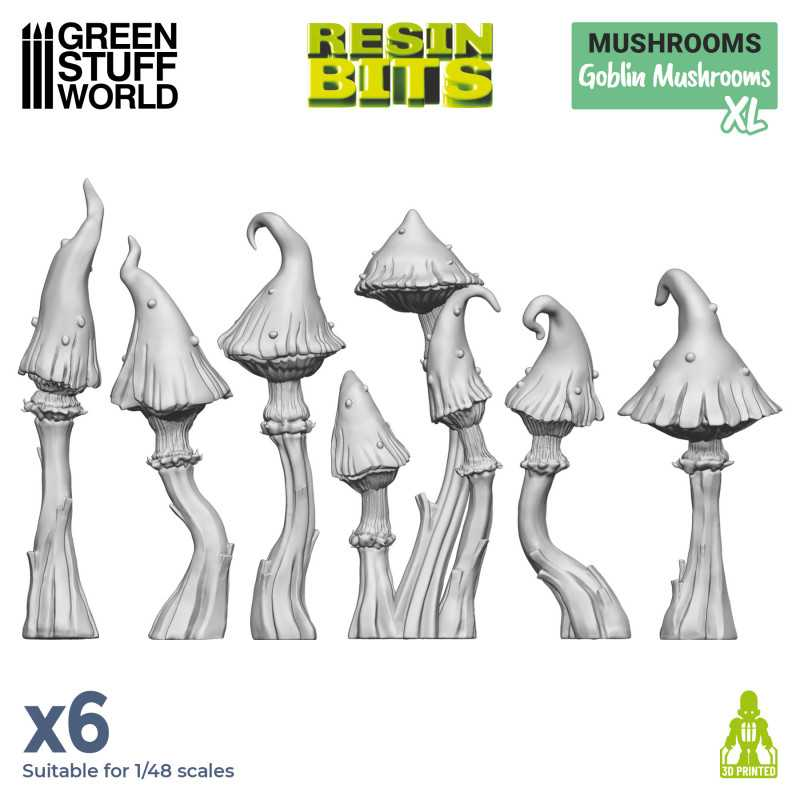 Green Stuff : Goblin Mushrooms XL │Resin Bits