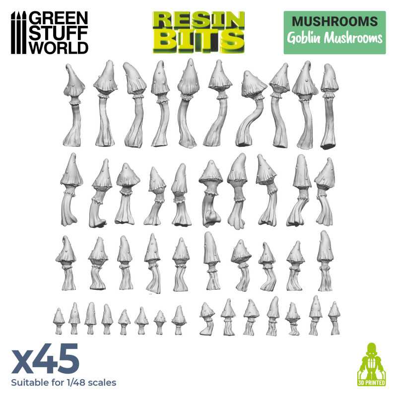 Green Stuff : Goblin Mushrooms │Resin Bits