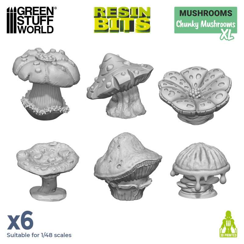 Green Stuff : Chunky Mushrooms XL │ Resin Bits