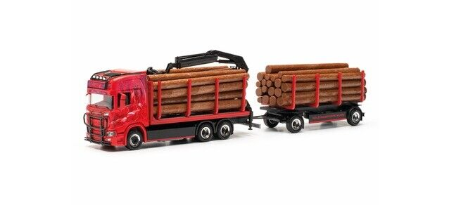 Herpa : Scania CR20 HD Holztransporter-Hz (À Charger) Wurm Transport