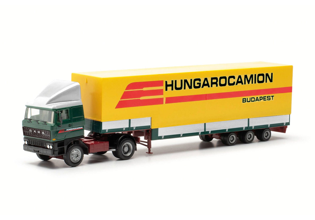 Herpa : Rába volume canvas semitrailer truck "Hungarocamion"