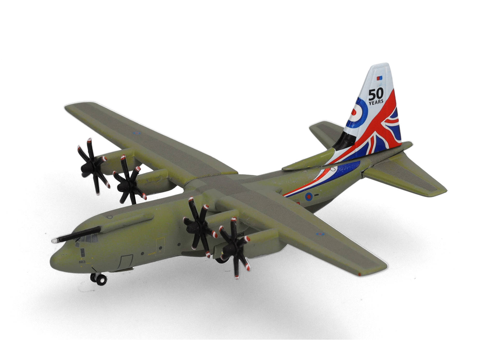 Herpa : Royal Airforce C-130J Super Hercules │ 47 Squadron - 50th Anniversary Hercules - ZH883