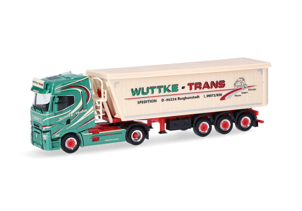 Herpa : Semi-remorque Renault T facelift Stöffelliner "Wuttke-Trans"