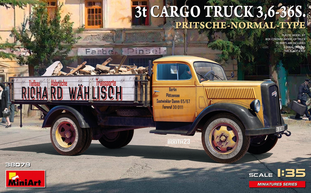 Miniart : 3t Cargo Truck 3,6-36S │ Pritsche-Normal-Type