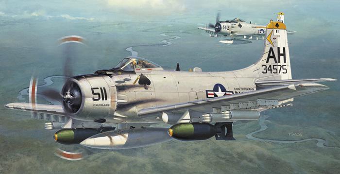 Hasegawa : A-1H Skyraider w/ Rocket pod │ Limited Edition