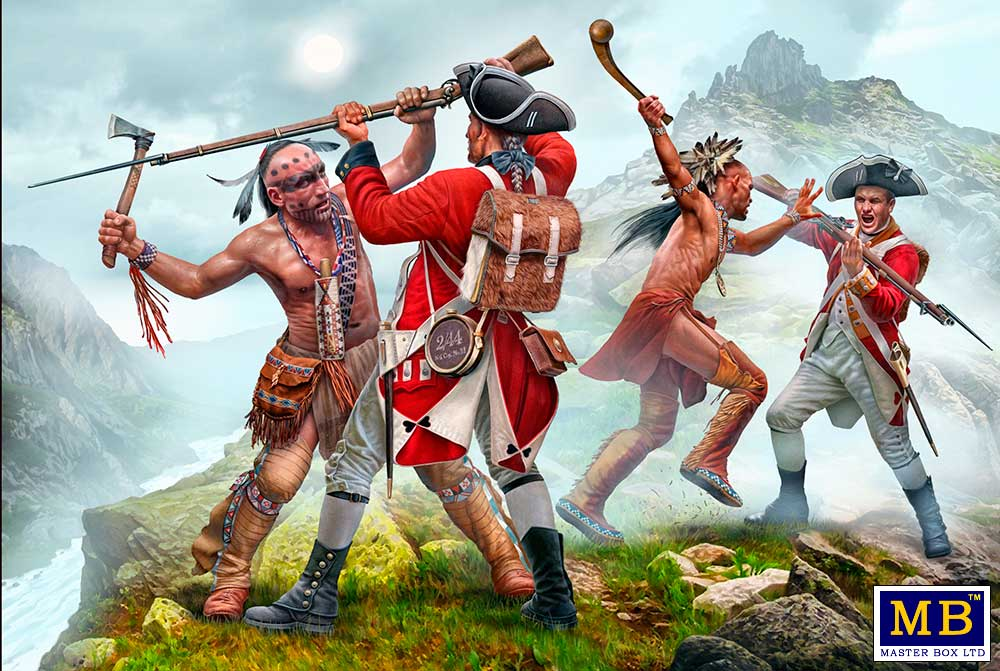 MasterBox : The Mohicans Mortal Combat │ Indian Wars Series - the XVIII centur. Kit No.7