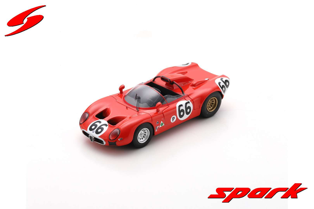 Sparkmodel : Alfa Romeo 33 No.66 12H Sebring 1967
R. Bussinello – N. Galli