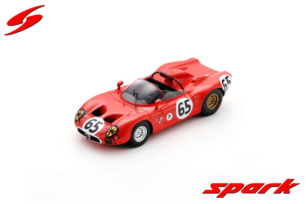 Sparkmodel : Alfa Romeo 33 No.65 12H Sebring 1967 A. de Adamich – T. Zeccoli