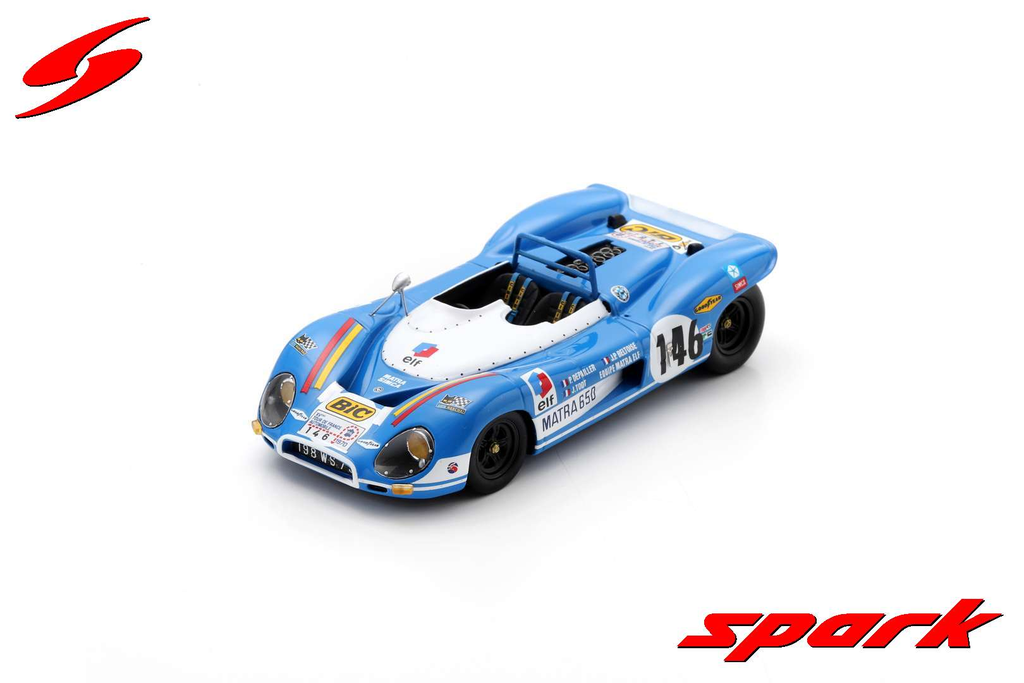 Sparkmodel : Matra MS650 No.146 Vainqueur Tour Auto 1970 J-P. Beltoise - P. Depailler - J. Todt