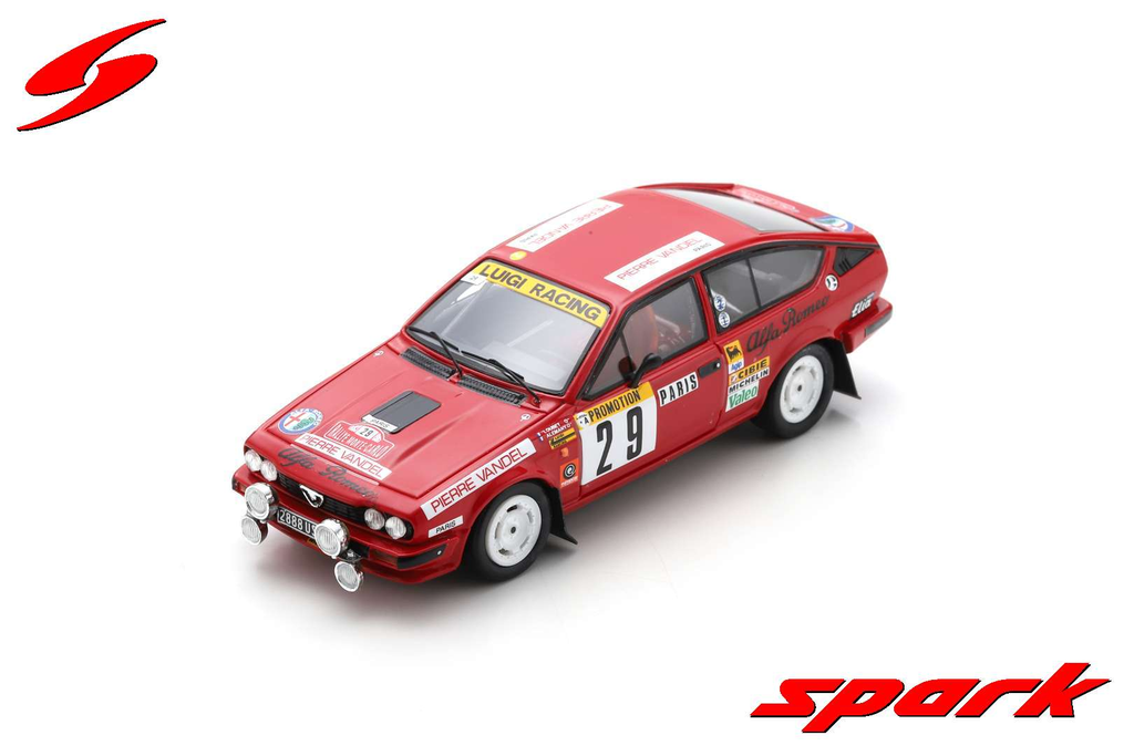 Sparkmodel : Alfa Romeo GTV6 No.29 15th Rally Monte Carlo 1983 Y. Loubert - R. Alemany